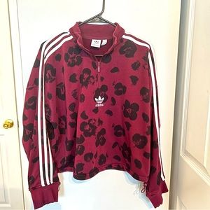 Adidas 1/4 Zip Cropped Sweatshirt.
